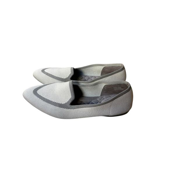 Birdies Grey Mist Pointed Toe Blackbird Knit Washable Slip on Loafer - 9.59.5 - Picture 4 of 7